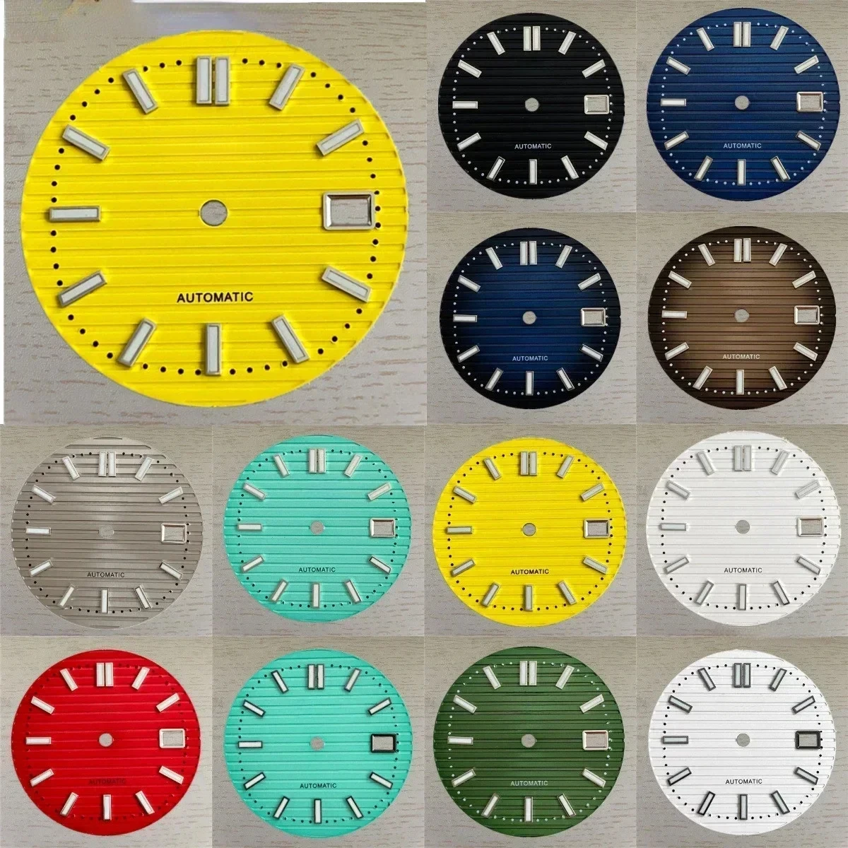 Тиффани NH35 30 5 мм циферблат для часов Nautilus S зеленый светящийся механизм NH36 часы 41