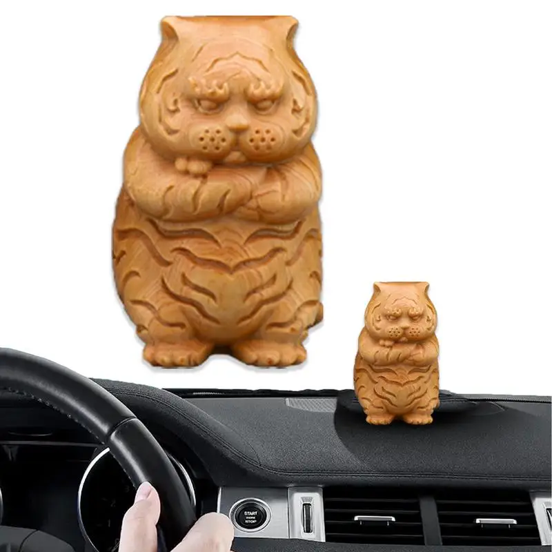 Скульптура тигрового чая для домашних животных, милый чай с тигром, искусственное дерево с китайским зодиакальным годом, украшение для дома