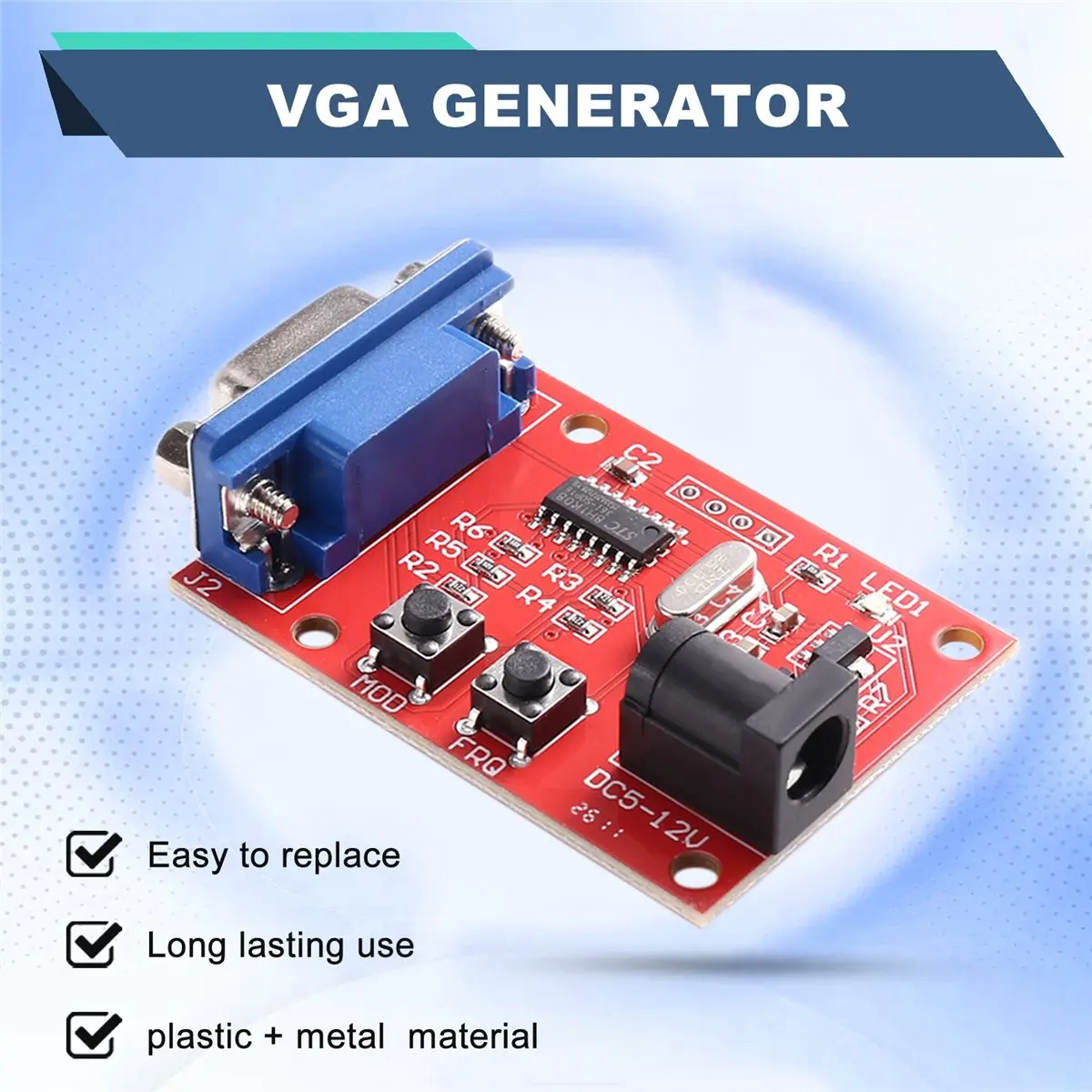 Фото Генератор сигналов VGA/генератор цветовых полосовых сигналов/тестовый модуль для ЖК-дисплеев/15 различных сигналов №4