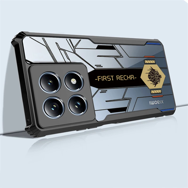 Для Xiaomi 14T Pro 13T 12T 11T 10T Lite 9T Прозрачный чехол для предотвращения падения с узором No