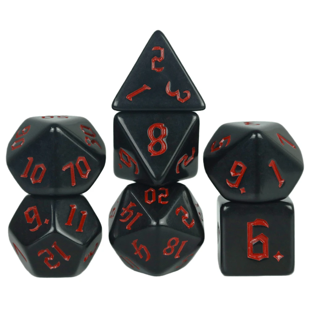 Набор непрозрачных игральных костей 7 шт./набор зеркальное количество и легко