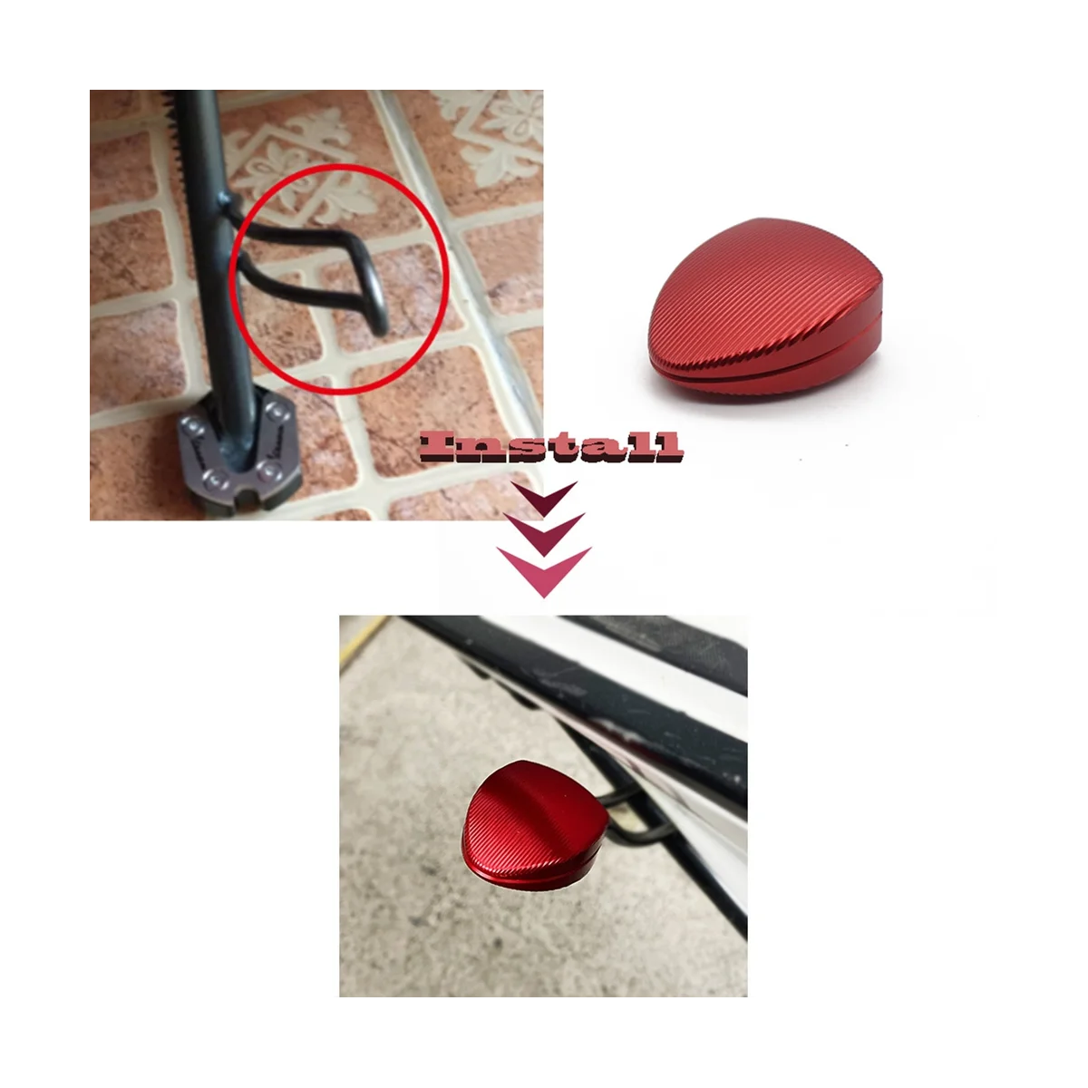 Противоскользящая подставка для мотоцикла VESPA GTS 250 300 2013-2020 (черная)