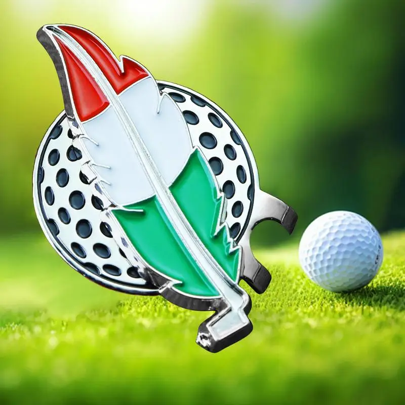 Маркер для мяча гольфа зажим шляпы магнитный маркер аксессуары трехцветный перо