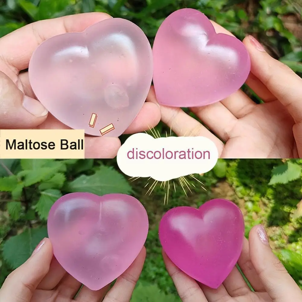 

Color-changing Heart Fidget Toys Soft Fidget Stress Sticky Toys Reusable Elastic Pinch Toys For Boys Girls Classroom Prizes Y0W2