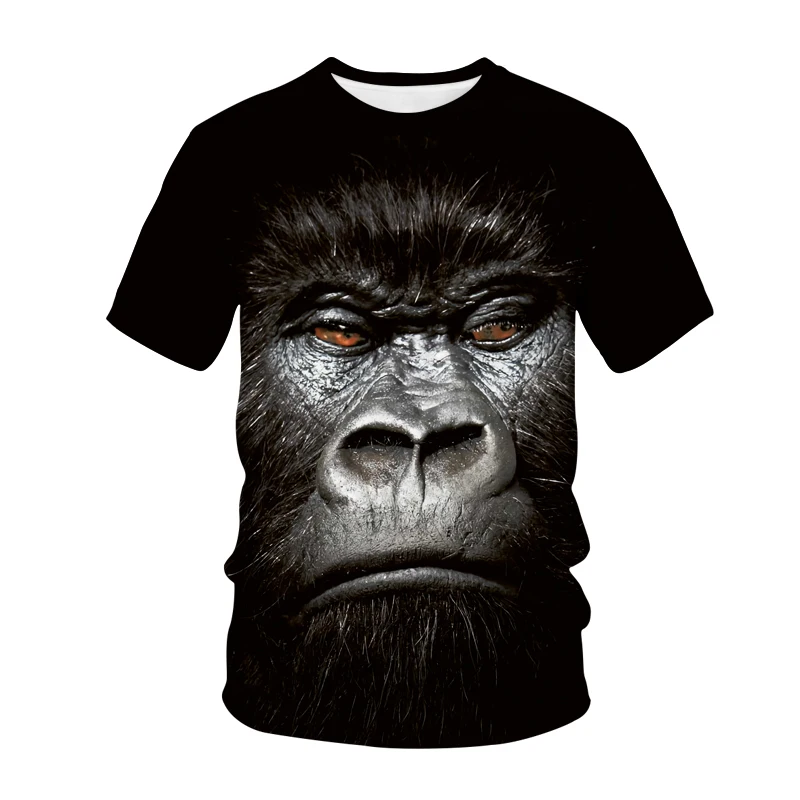 

Men's T-Shirts Fashion Monkey 3D Print Tops Short Sleeve Casual Summer T Shirt Male Funny Clothes O-Neck Loose Oversized Shirt