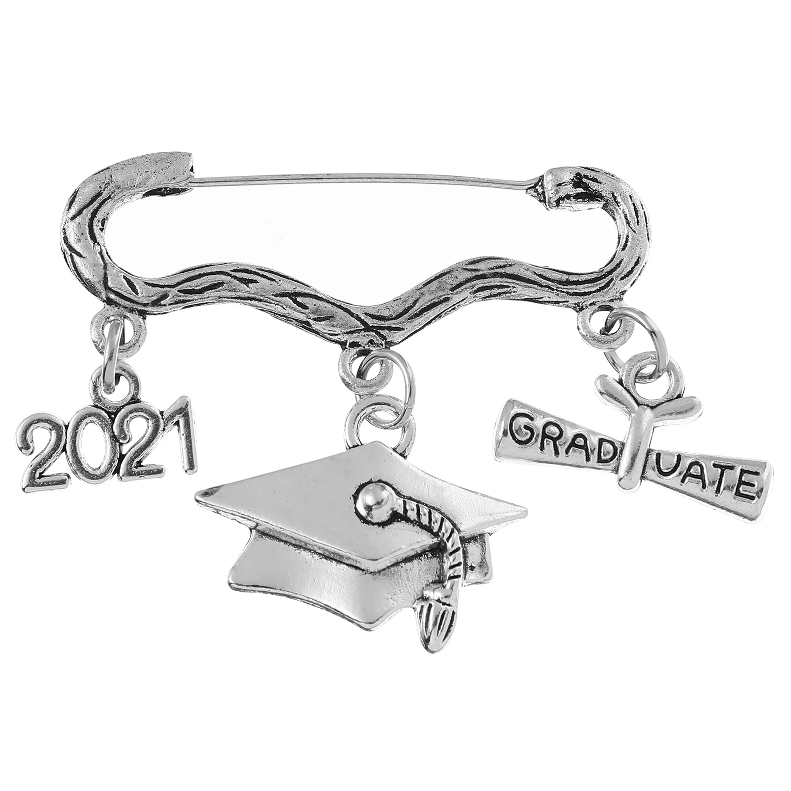 

1pc 2021 Graduation Themed Design Brooch Pin Bag Pendant Ornament )