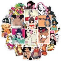 50pcs sexy girl beauty stickers vintage for notebook stationery scrapbook laptop waterproof adesivos adesivi craft supplies