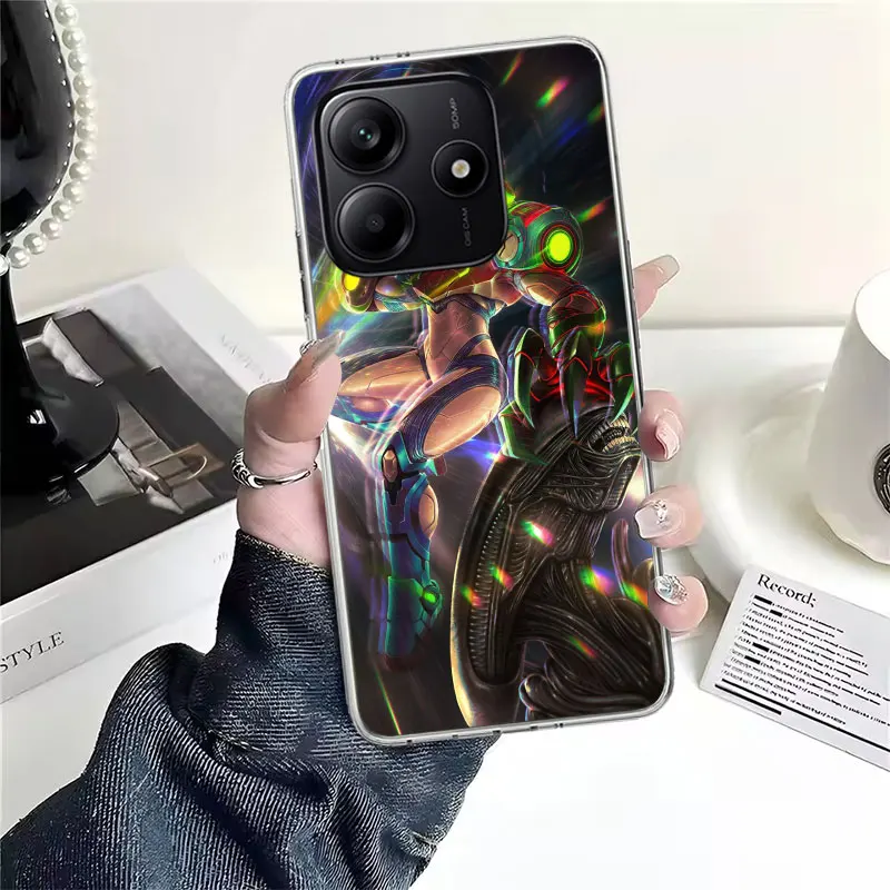 Фото Мягкий чехол для телефона Game M-Metroids для Xiaomi Redmi Note 15 14 14S 13 12 Pro Plus 12S 11 11S 11E 10 10S 11T 5G Fundas Coque Redmi N №5