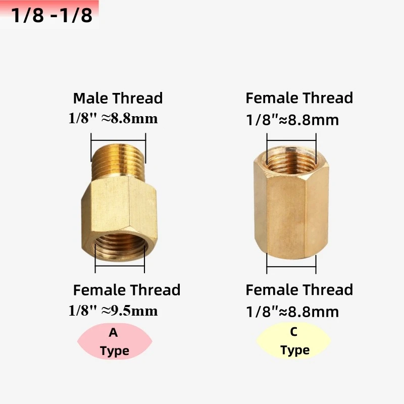 

Латунные фитинги для труб 1/8", 1/4", 3/8"