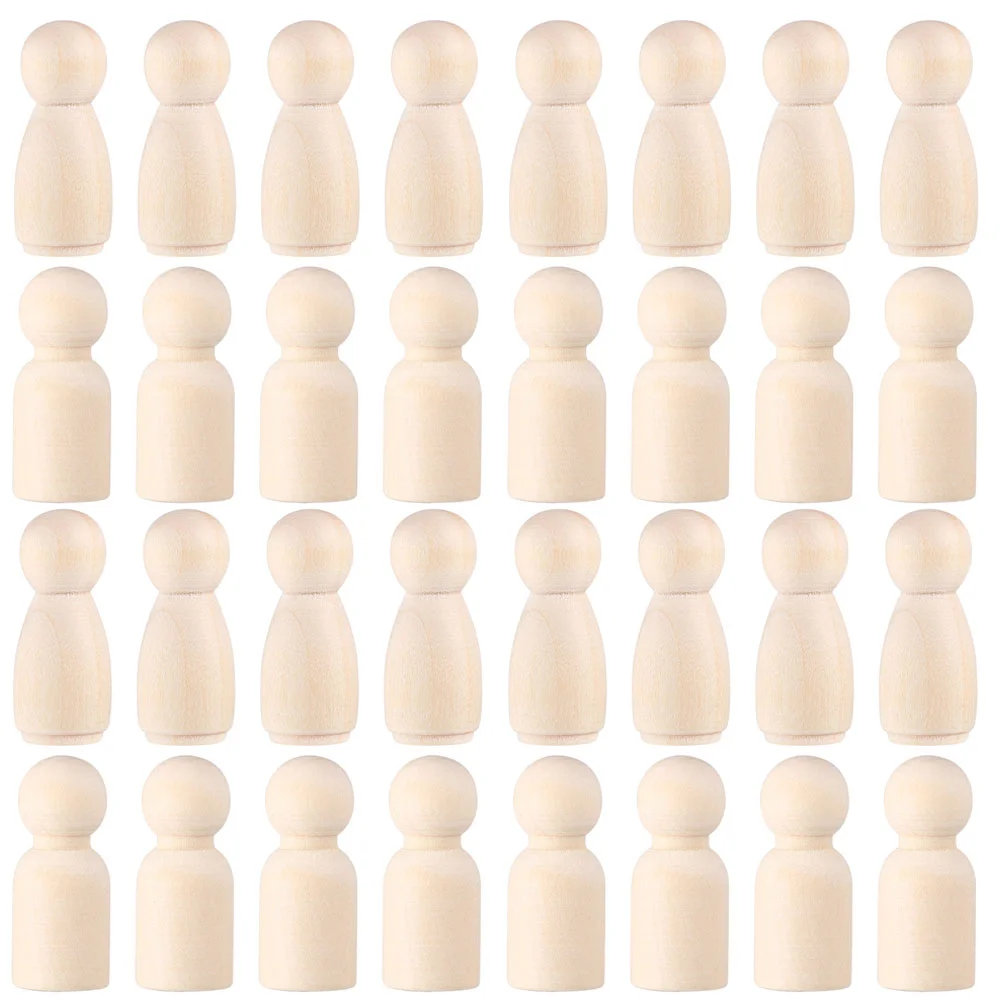 

Пустые деревянные куклы, изделия для рукоделия, товары для творчества, необработанные дамы с граффити, 50 шт.