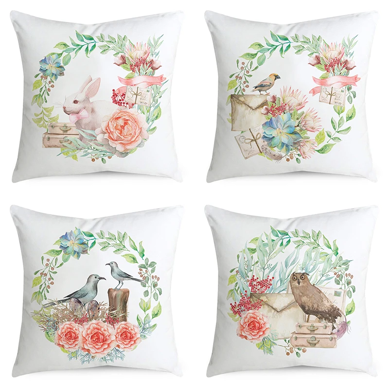 

Home Decoration Resurrection Festival Flower Ringwa Polyester Pillow Pillow Sands Sofa Cushion Cushion funda de almohada