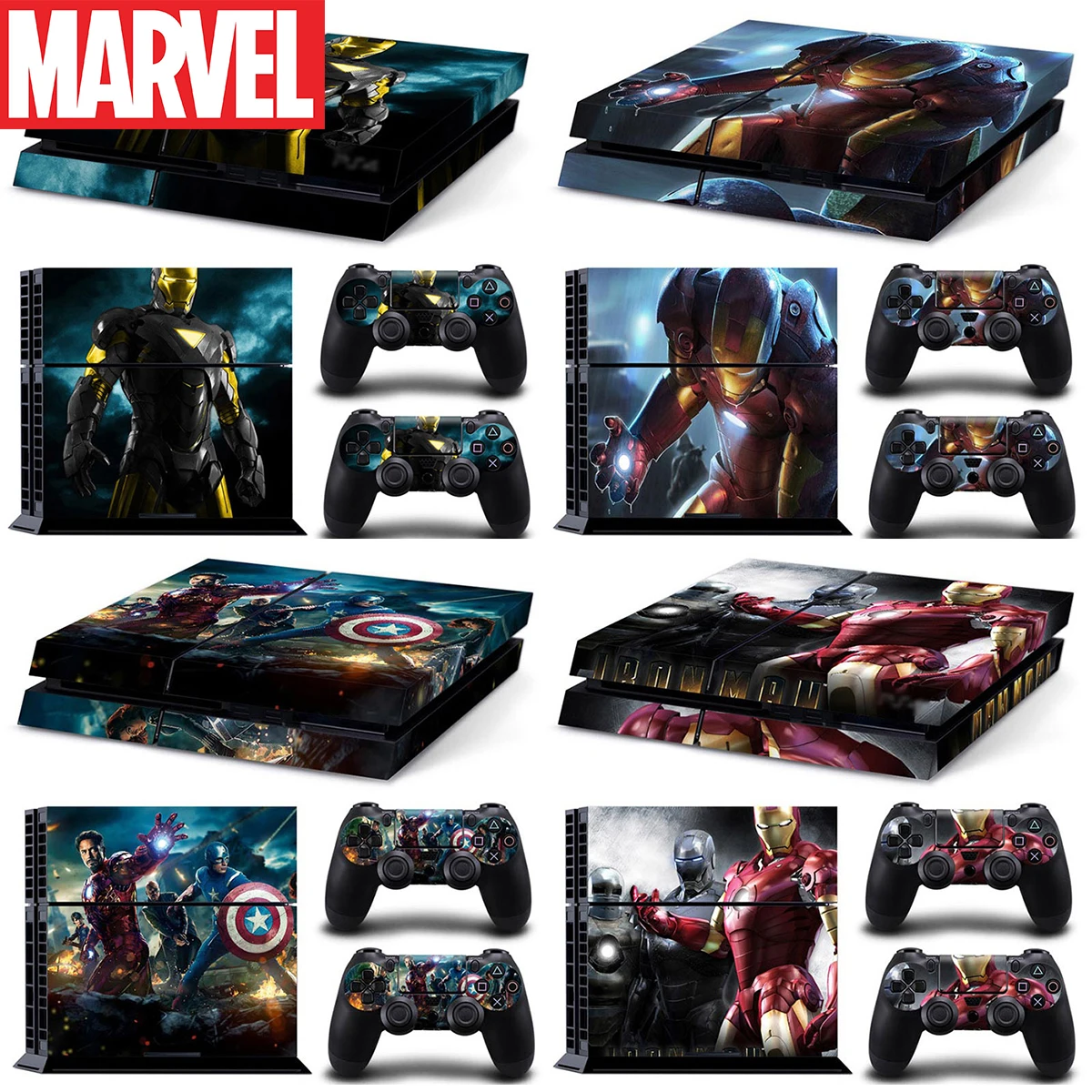 Виниловая наклейка Marvel мстители Человек-паук Железный человек для консоли PS4 и 2