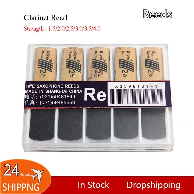 

10pcs Clarinet Reeds Set Strength 1.5/2.0/2.5/3.0/3.5/4.0 Clarinet Reeds with Case Wind Instrument Reed Musical Replacement Patr