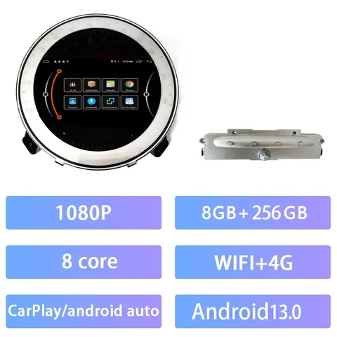 Автомагнитола ShunSihao, мультимедийный видеоплеер для MINI Cooper R55 R56 R57 R58 2007-2013 android 13,0, Авторадио, стерео, GPS-навигация