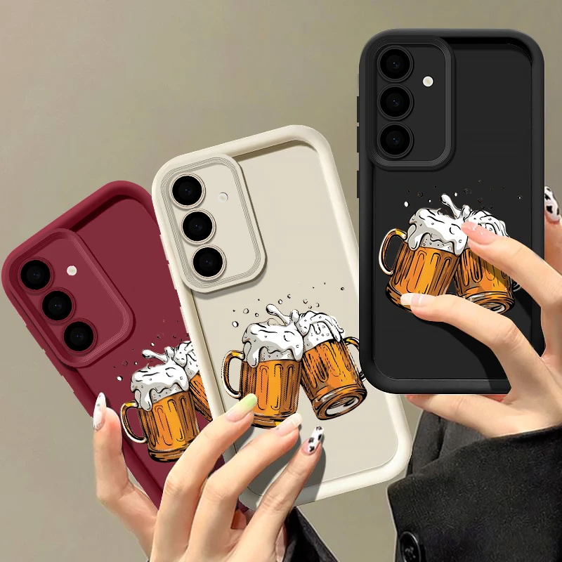 Фото Милый чехол для телефона с принтом чашки для Samsung Galaxy A18 A57 A37 a27 A56 A16 A17 A55 A54 5G A26 A36 S26 S25 S24 S23 Ultra S26 FE. №2