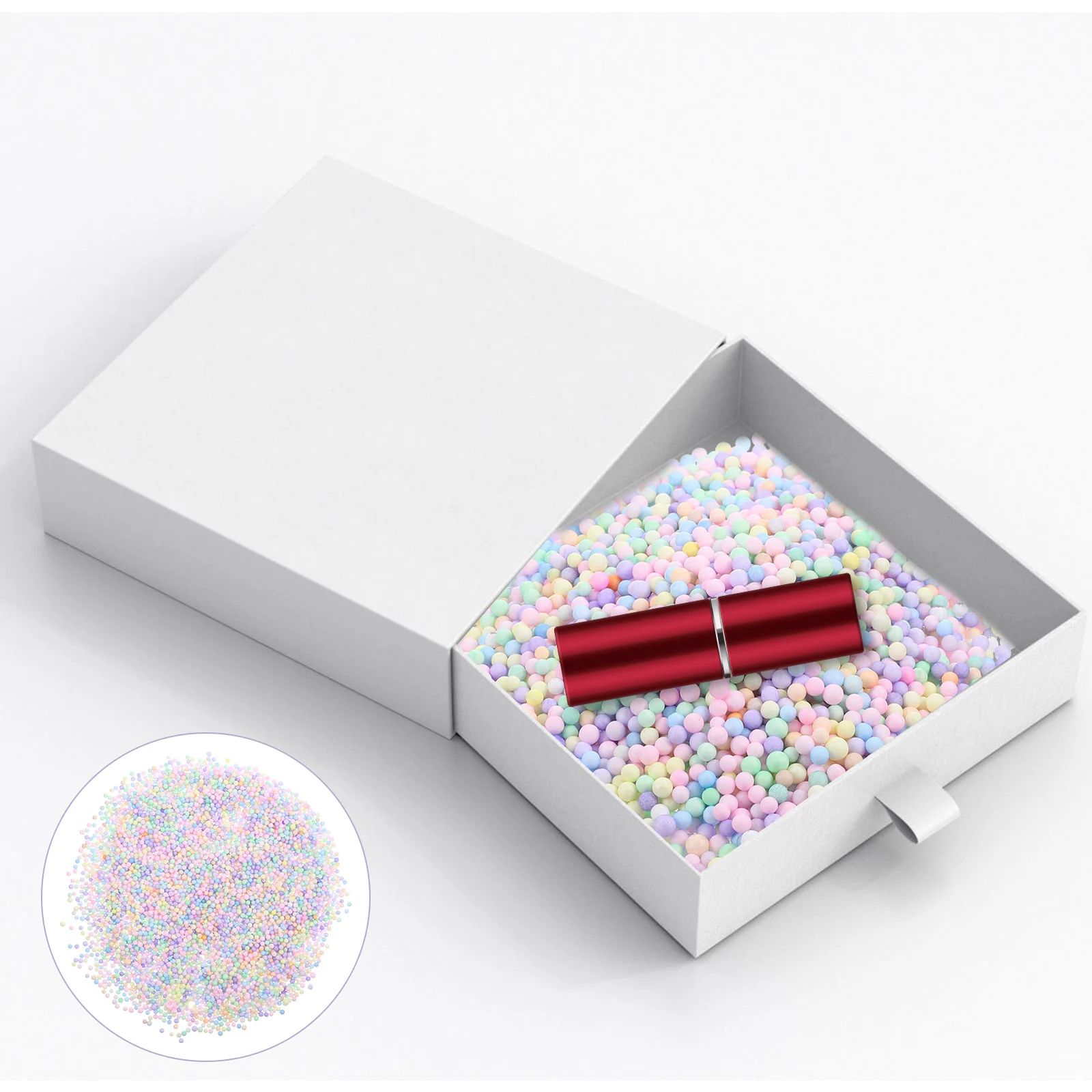 

1 Bag of Festival Party Decorative Foam Beads Colored Foam Bead For Gift Box Filler Vase Decorative Filler