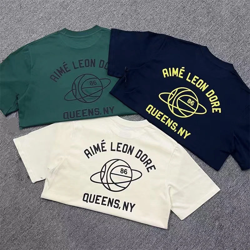 

2023 Aime Leon Dore Men Women T-shirt Front Back Print Cotton High-Quality Short Sleeve NEW American Retro Tee Free Shipping