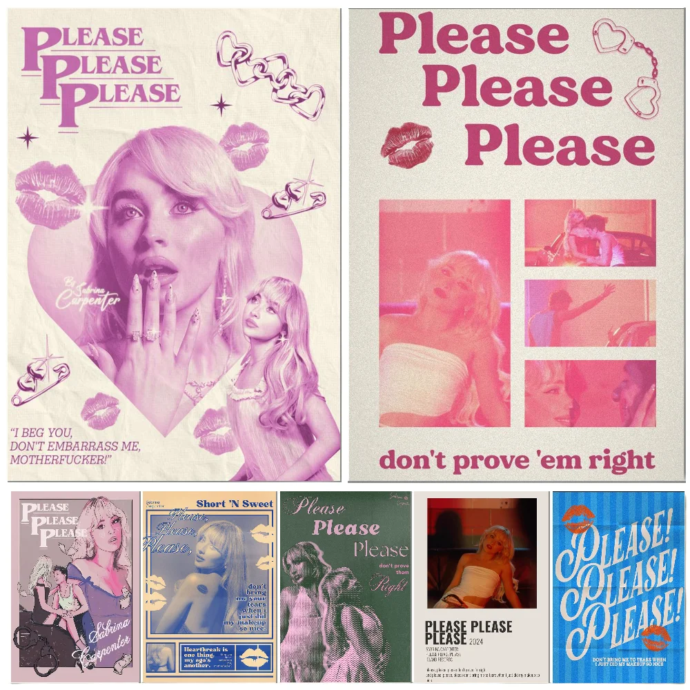 Пожалуйста пожалуйста S-Sabrina C-Плотницкий плакат настенное искусство домашний