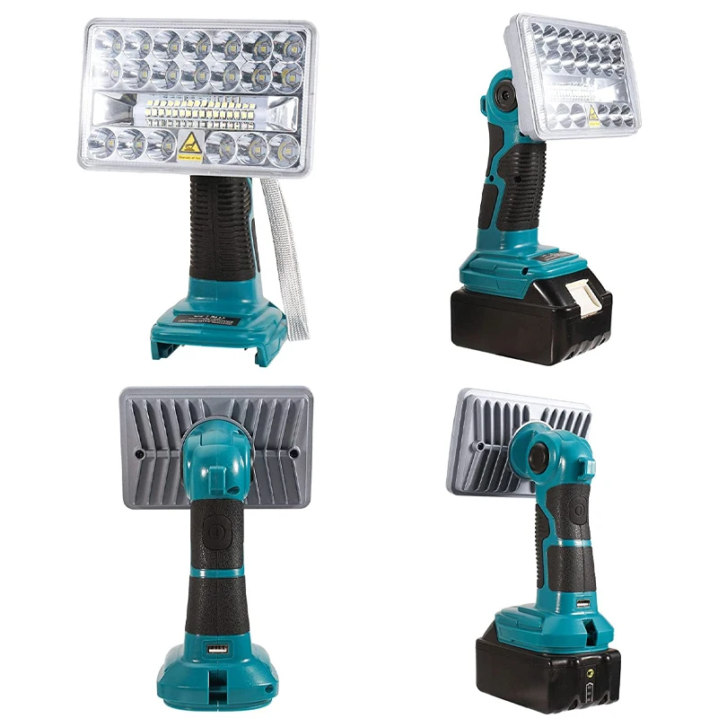 

ZWINCKY NEW LED Lamp Work Light Flashlight For Makita BL1430 BL1830(NO Battery,NO Charger)Lithium Battery USB Outdoor Lighting