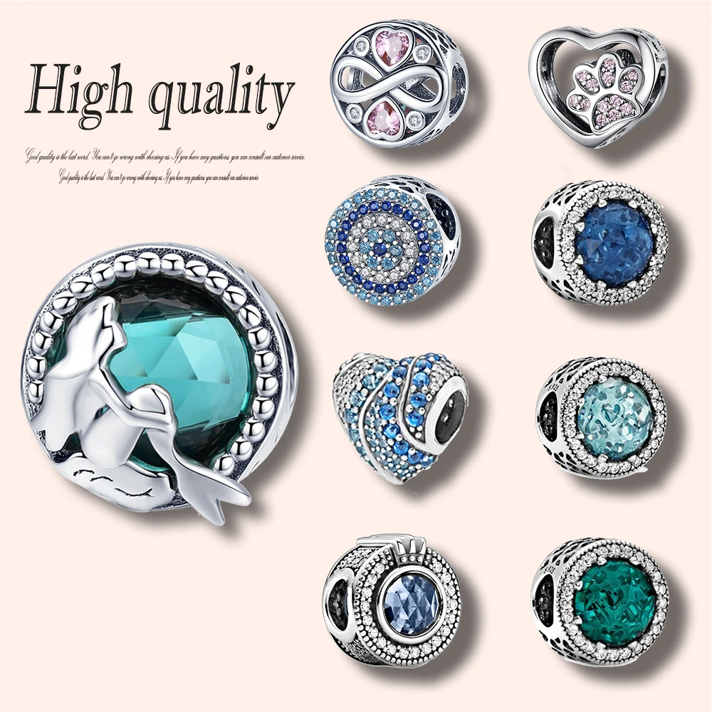 

New Glass Heart Balloon Boy Girl Classic Fashion Dangle Charms Beads Pendant Fit Bracelets DIY Women Original Jewelry