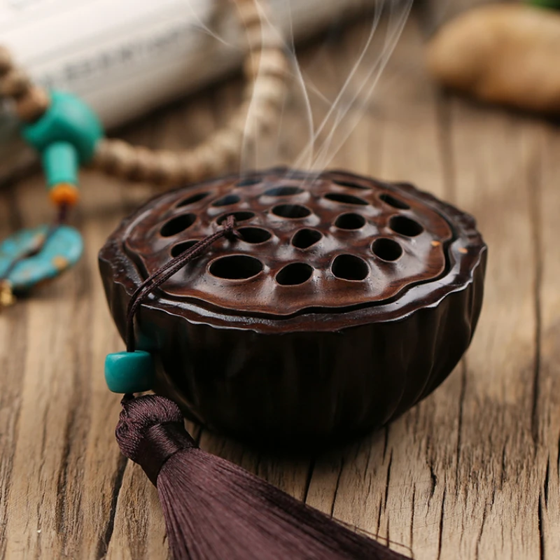 

Smoke Fountain Incense Burner Wooden Zen Humidificador Mini Lotus Incense Burner Aroma Diffuser Bruleur Encens Home Decor