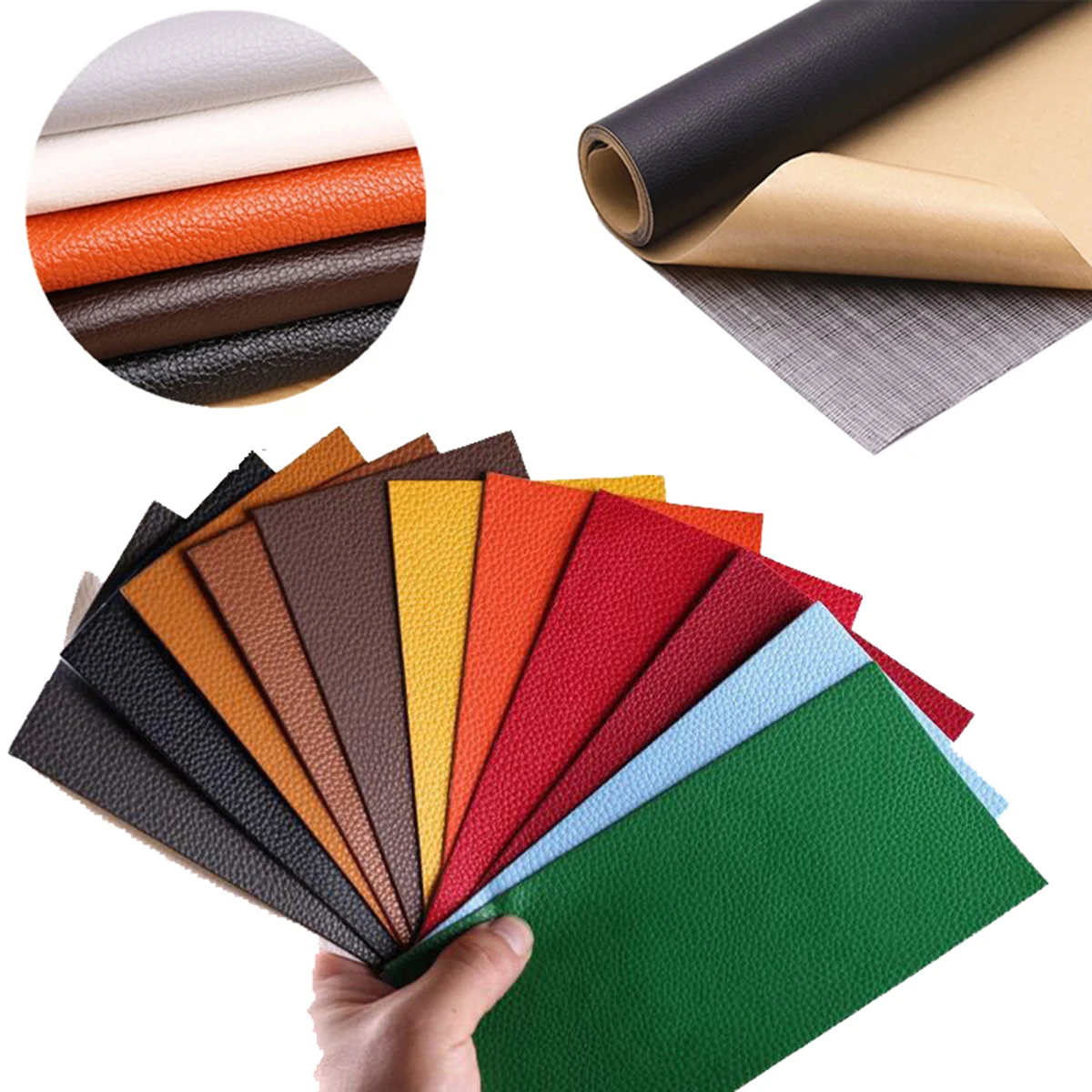 

Car Seats Sofas DIY PU Leather Repair Tape Stickers 20x30cm Self-Adhesive Faux Synthetic Stick-on Leather Fabric Repair Patches