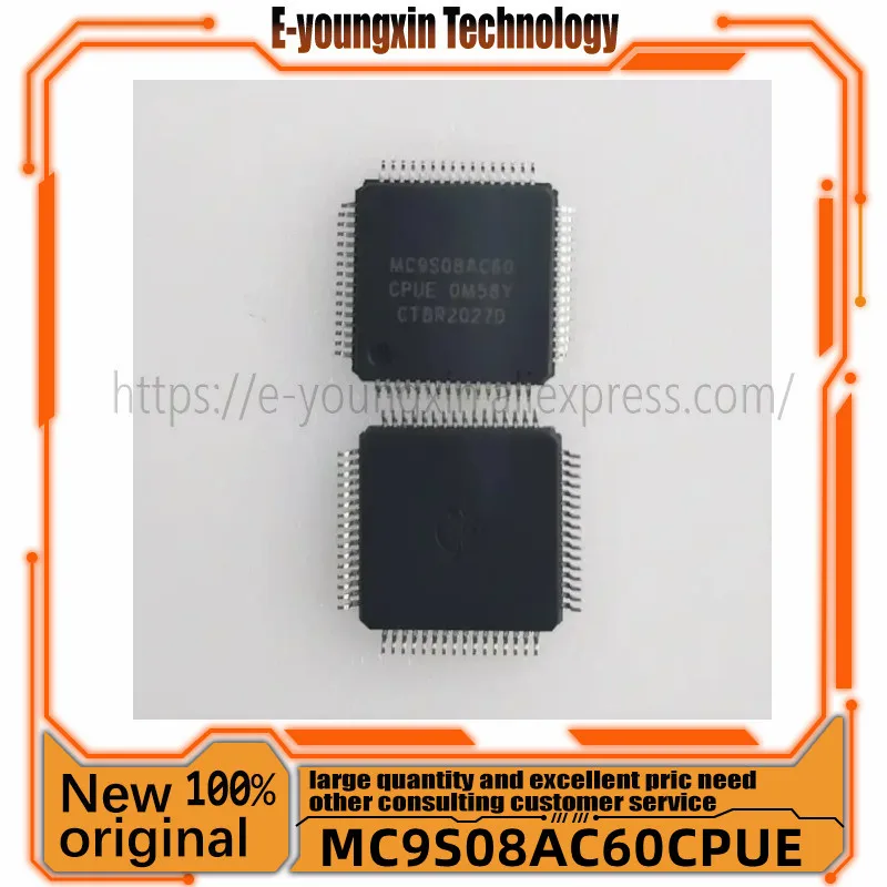 

1PCS/LOT MC9S08AC60CPUE MC9S08AC60 QFP64