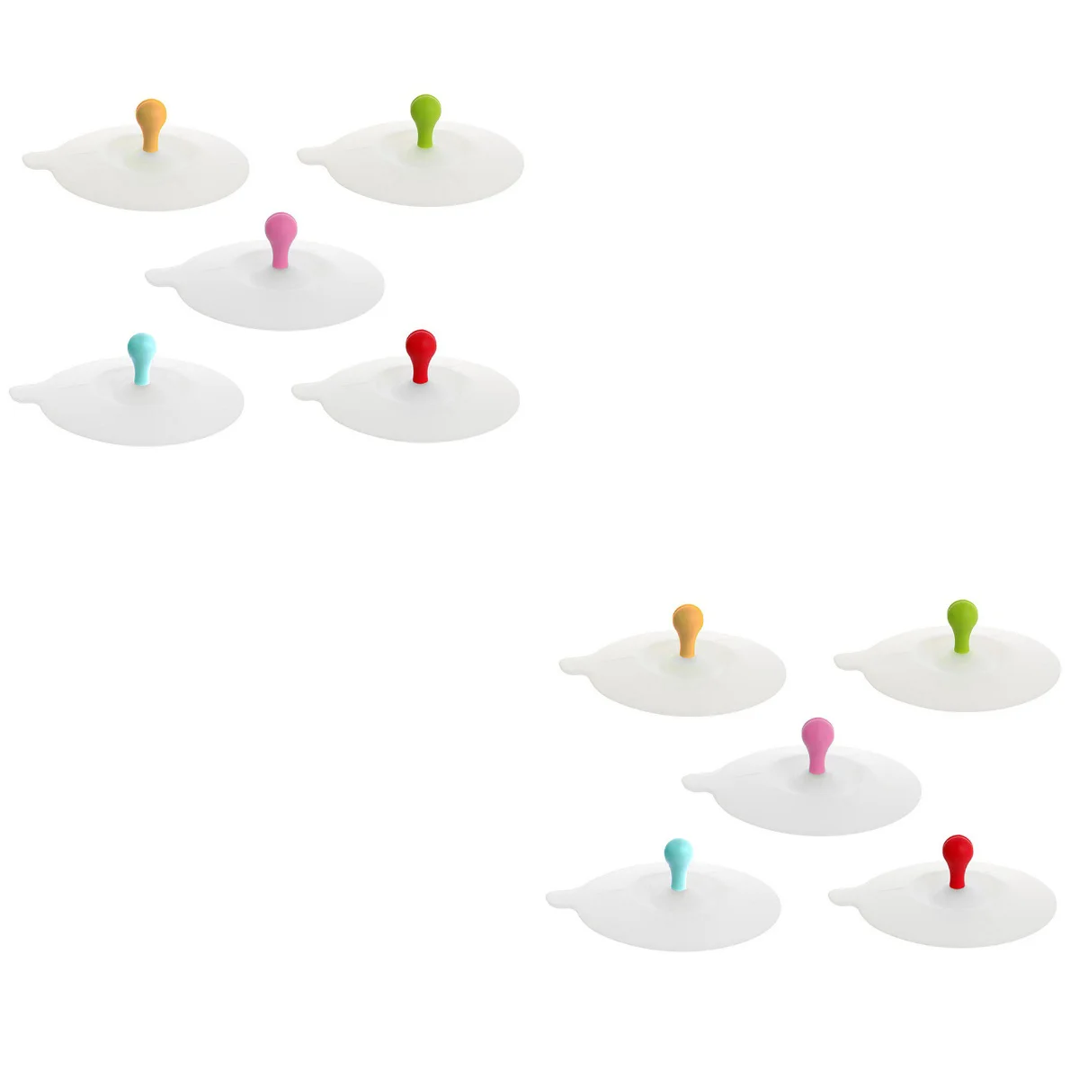 

10 pcs Cup Lid Silicone Cup Topper Toddler Sippy Cups Lids Silicone Cup Lids Insulated Coffee Cups Lid