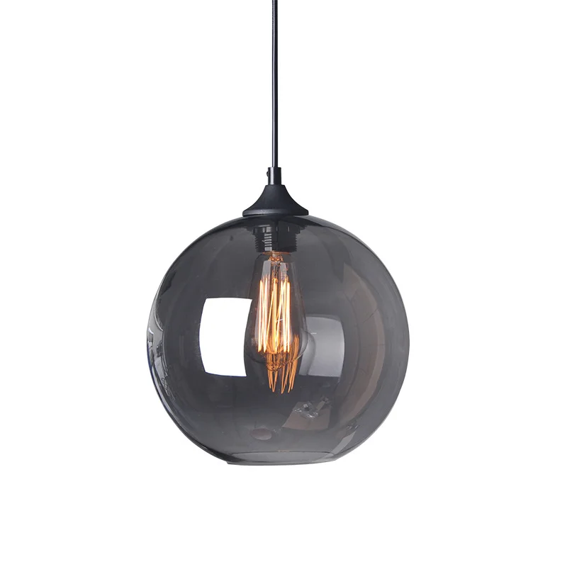 

Стеклянная Подвесная лампа LukLoy в стиле ретро, полупрозрачный стеклянный светильник в форме шара, простой стеклянный осветительный прибор д...