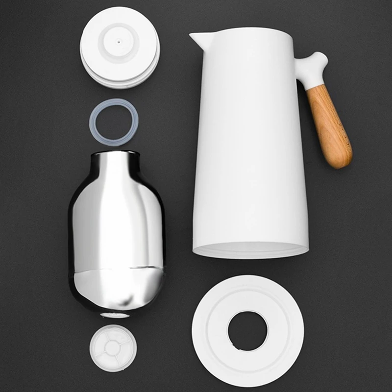 Скандинавский термос кувшин колба с деревянной ручкой изоляционный горшок