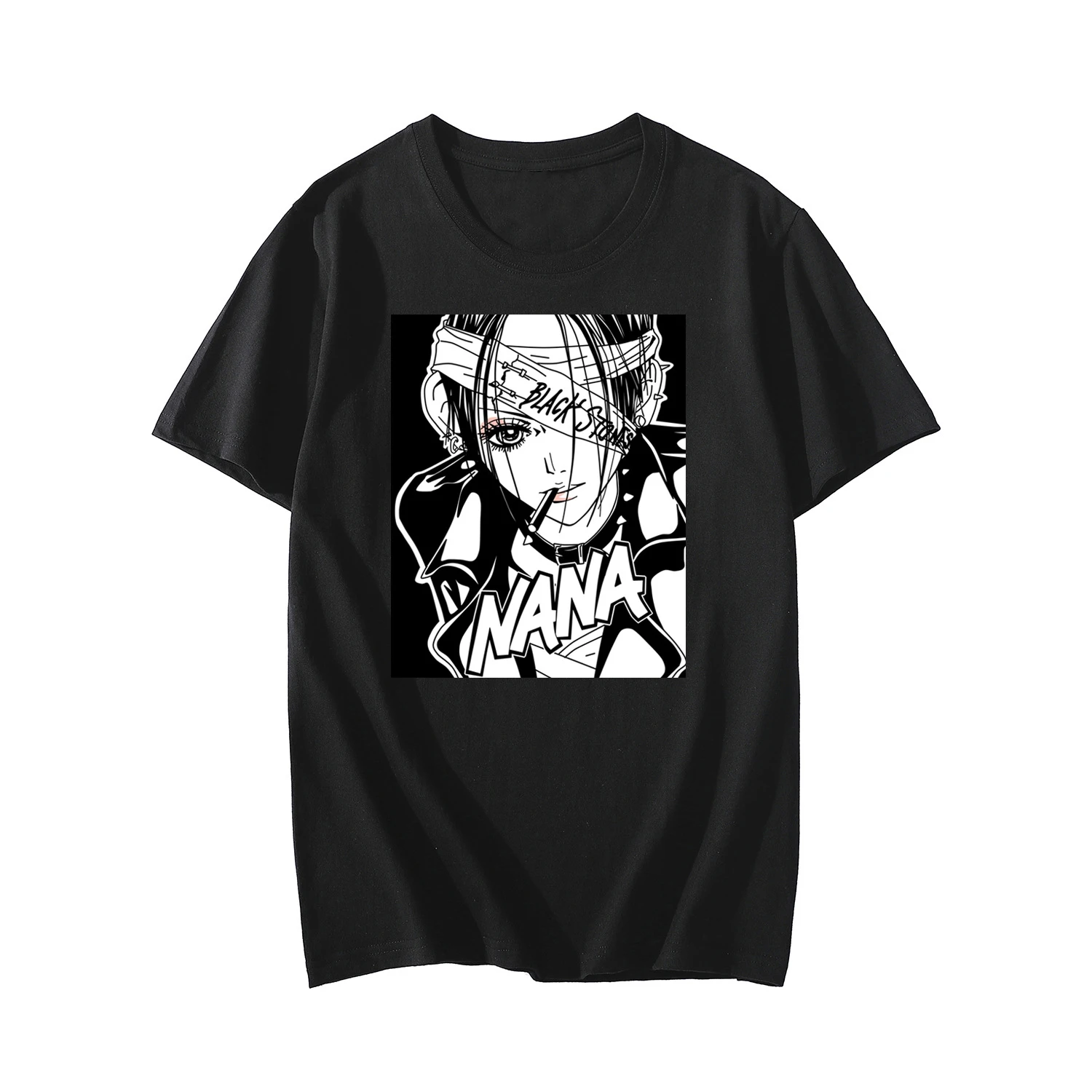

Osaki NANA Black Stones T-Shirts Anime Manga Print Streetwear Men Women Fashion Oversized 100% Cotton T Shirt Hip Hop Tees Tops