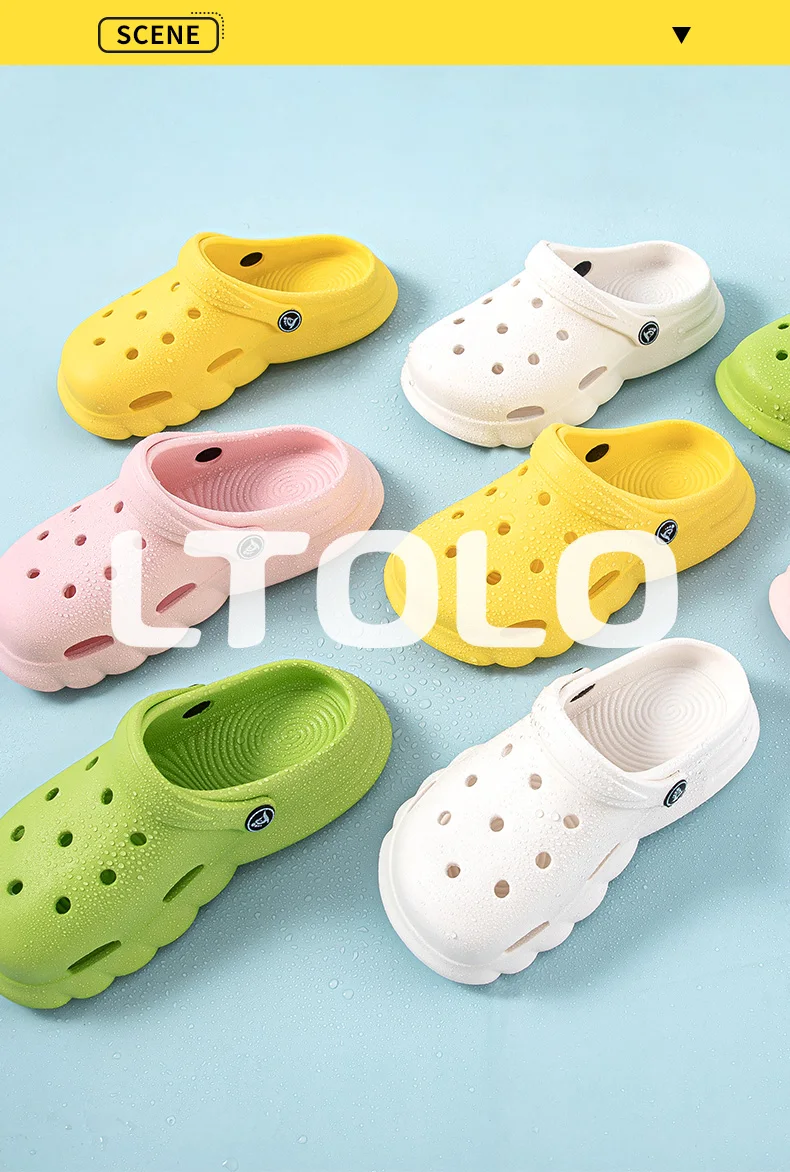 

2023 New Top quality Women Girls Boys Parent-child Mules Kids Clogs Slip On Breathable Sandals Valentine Slippers Shoes 31- 41