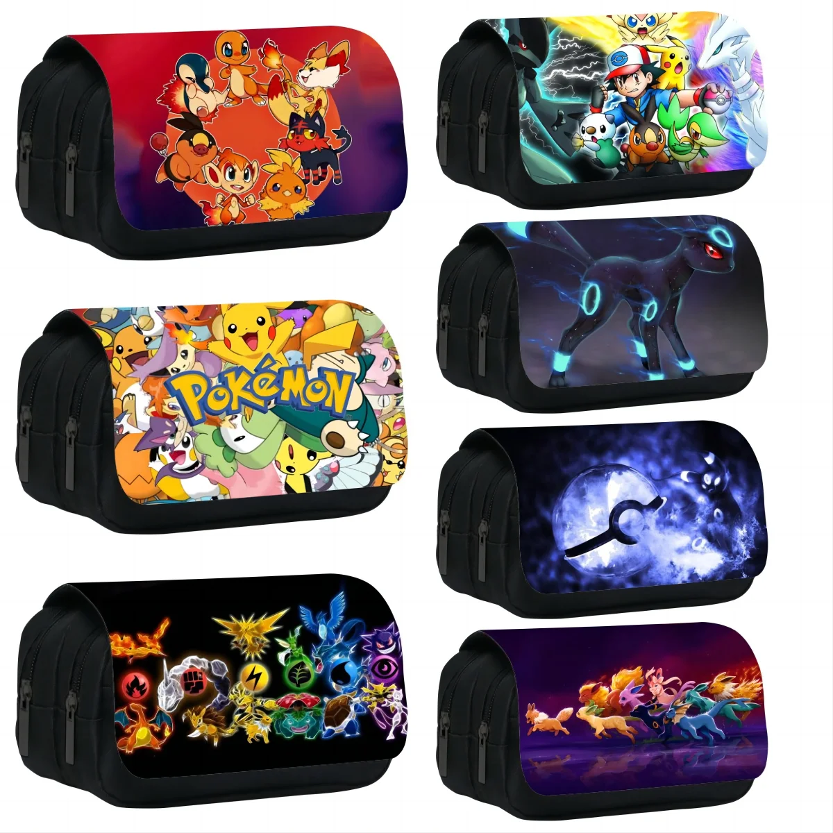 

Anime Pikachu Pokemon Pencil Case Large Capacity Multi-Layered Zipper Pencil Bag Pencil Box Stationery