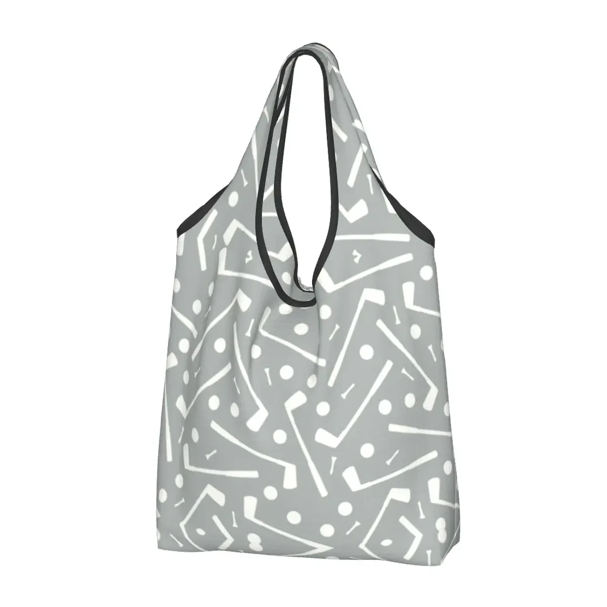 

Golf Clubs Groceries Tote Shopping Bag Women Kawaii Golfing Sport Shoulder Shopper Bags Large Capacity Handbag