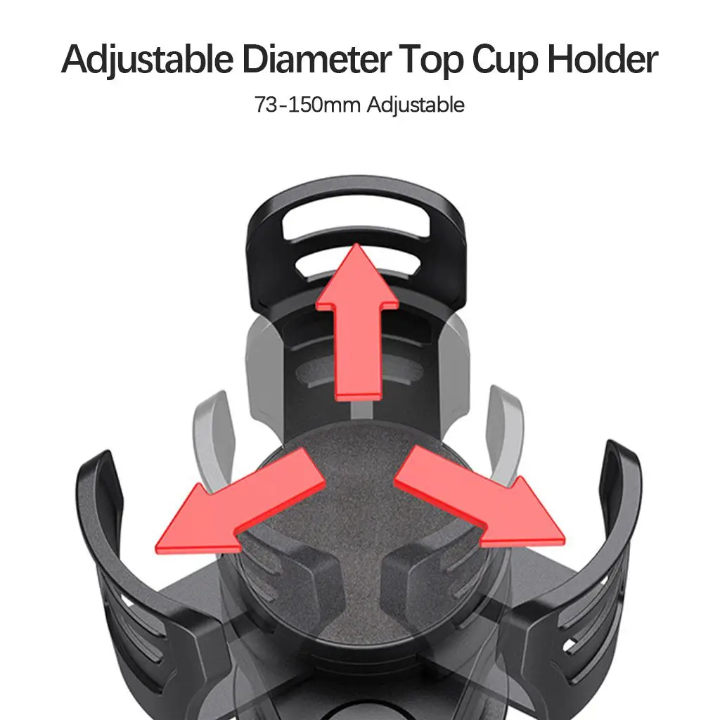 Фото Автомобильный держатель для напитков 4-в-1, нескользящий, устойчивый, с поворотом на 360°, регулируемый размер, подходит для Hydroflask №4