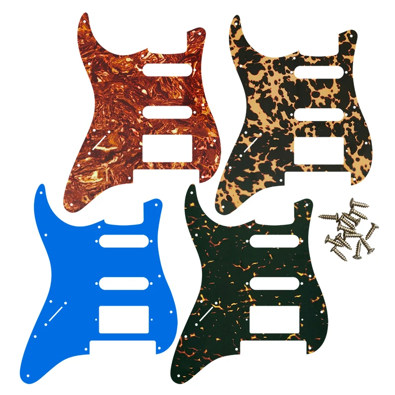 

Pleroo Guitar Parts -For US Strat With Floyd Rose Tremolo Bridge PAF Humbucker Single HSS Guitar Pickguard Without Control Punch