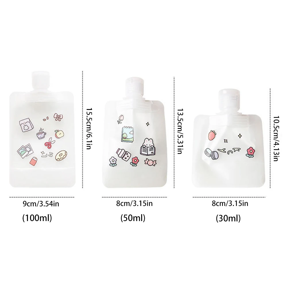 30/50/100 мл Упаковка в подбутылку герметичная складная для путешествий