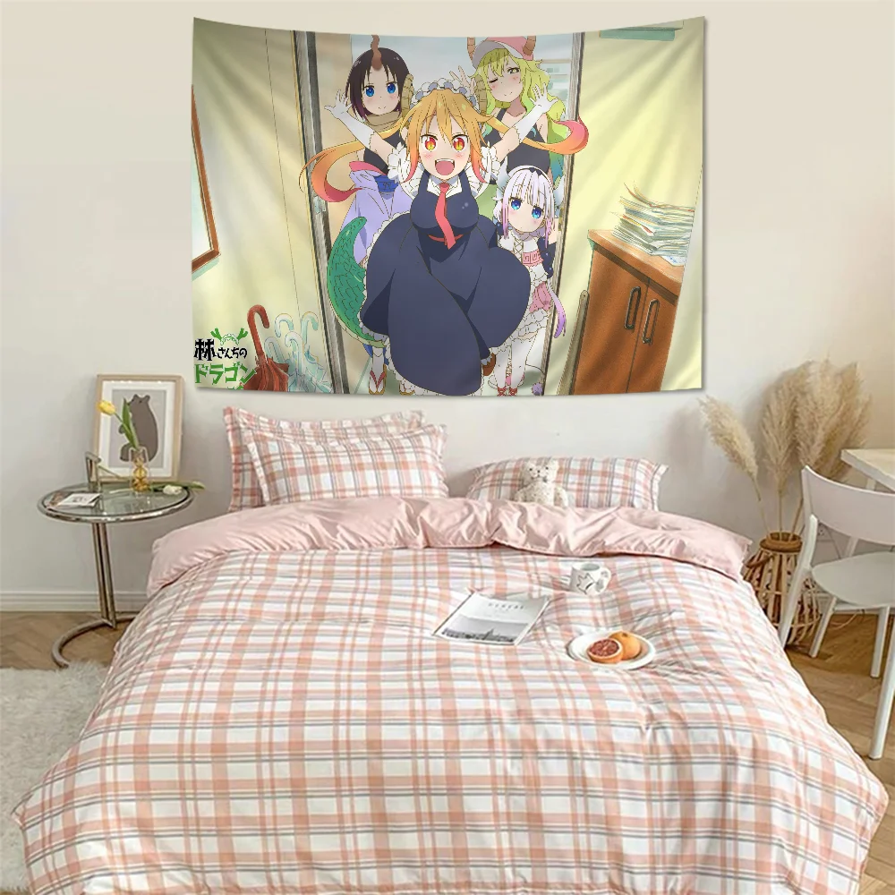 Настенные подвесные гобелены в стиле хиппи с аниме Miss Kobayashis Dragon Maid D для гостиной