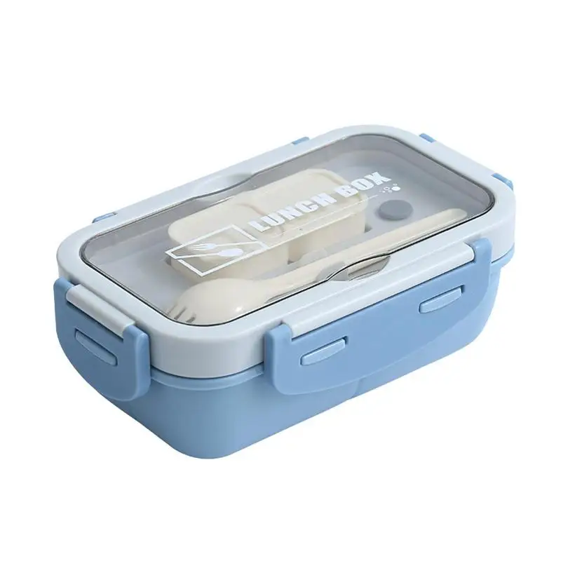 

Portable Divided Lunch Containers Compartment Fresh Bowl Lunch Box Insulation Keep Fresh With Lid Spoon Leakproof Bento Box