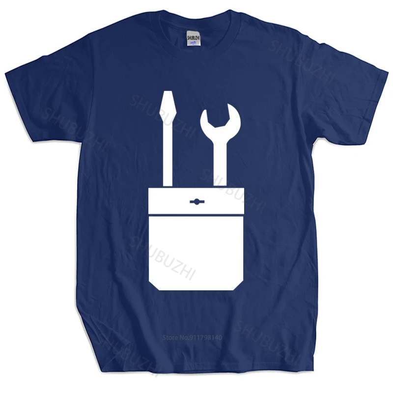 

Mens summer cotton tshirt loose tops Tools In Pocket - Mens T-Shirt - Builder - DIY - Plumber unisex tee-shirt women top tees