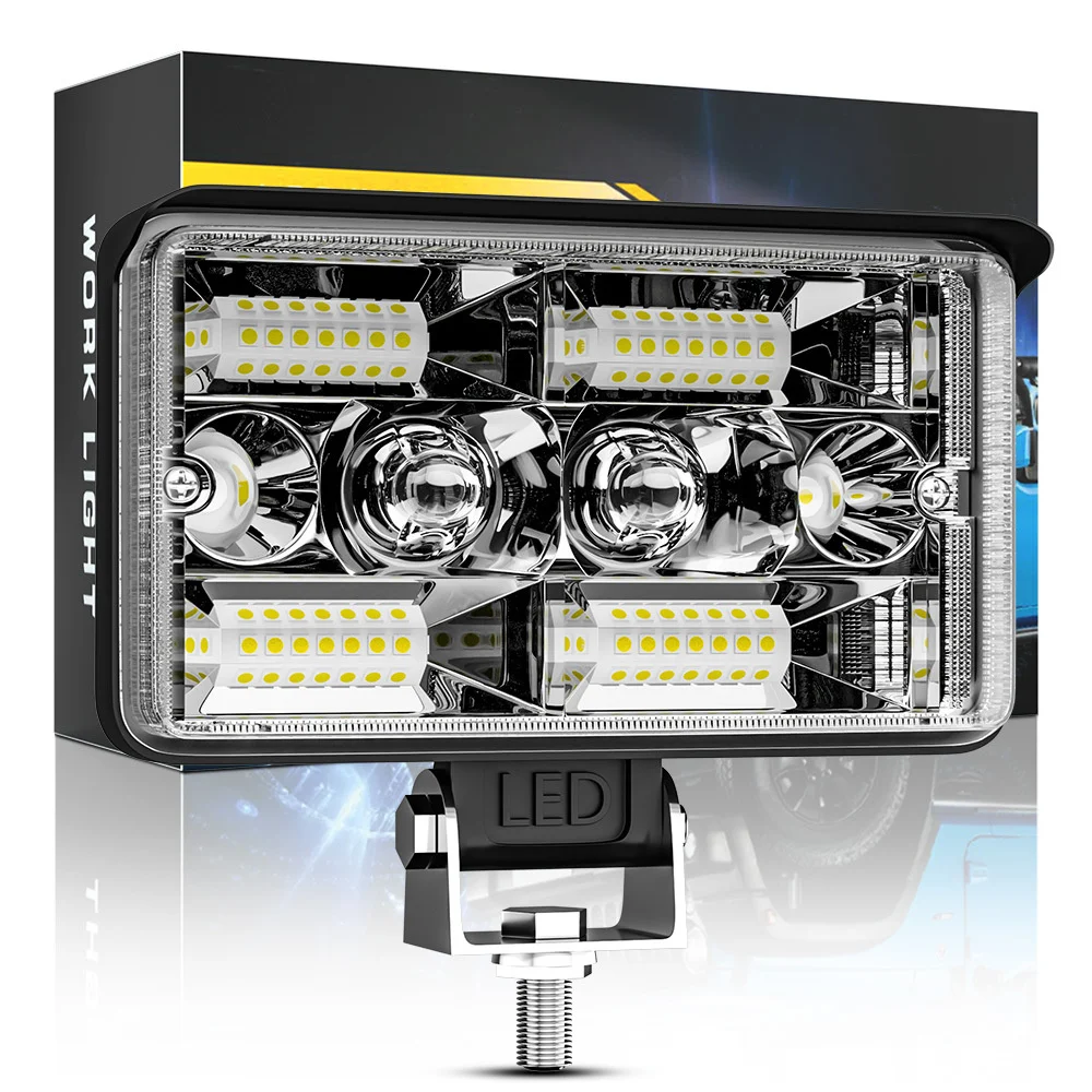 

Car 4 Inch LED Light Bar Yellow White Off Road Spotlight Work Light For Truck Tractor 4X4 Boat 12v 24v Headlight Fog Lamp