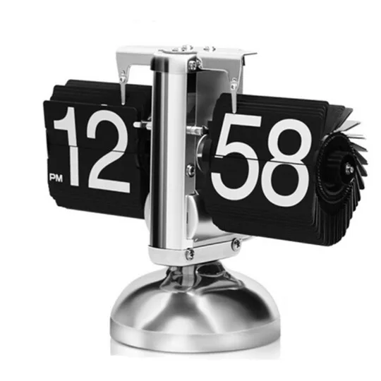 

Page Turn Clock Home Decor Retro Alarm Clock Kids Home and Decoration Electronic Watch Electronics Table Desk Bedroom Bedside