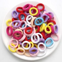 50100 pcslot mini hair rings rubber band for girls 2 5cm high elastic kids candy color hair rope elastic scrunchie hair bands