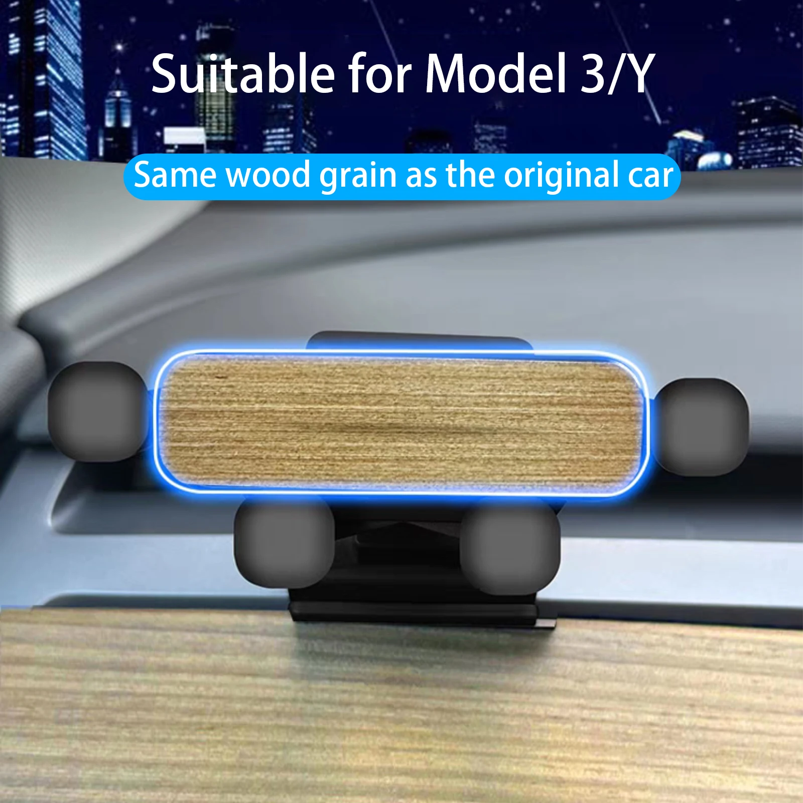 

Car Phone Holder For Tesla Model 3 Y 2021-2023 Cell Phone Support Gravity Stand Center Console Phone Mount Interior Accessories