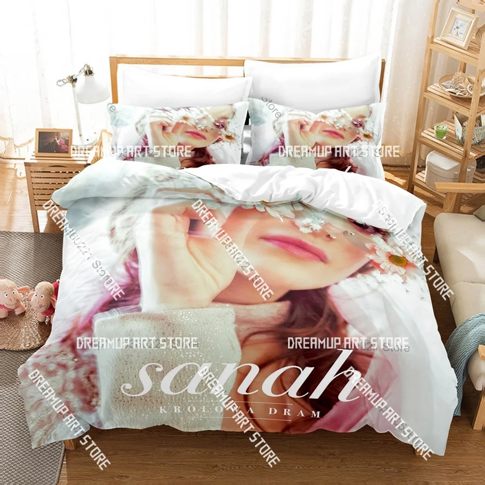 Фото Комплект постельного белья с 3D-принтом Sanah Polish Singer для мальчиков и девочек: пододеяльник, наволочки, размеры Twin, Queen, King, Full, Single, Double №5