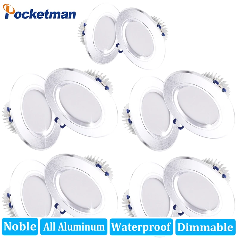 

Светильник с регулируемой яркостью, круглая Встраиваемая лампа, 85-265 в