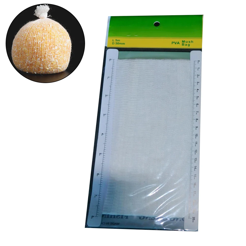 

5m Fishing PVA Mesh Net Bait Bag Quick Water Soluble Refill Fishing Mesh Feeder Carp Fishing Accessories Tackle Pesca