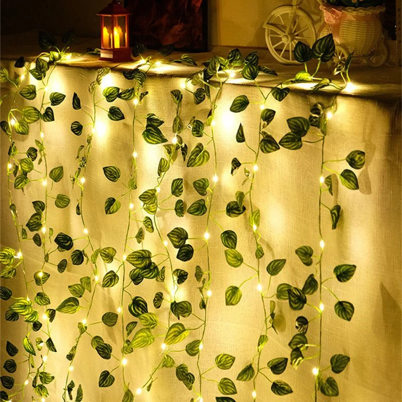 

Artificial Leaf Flower String Lights Garland 10M 5M 2M Wedding Christmas LED Lights Home Decorations Outdoor Light Fairy Garden