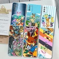 Anime Pokemon Eevee Phone Case For Xiaomi Poco NFC Pro Lite 12X 10T Note Transparent Soft Cover