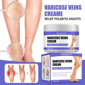 MOONBIFFY 5pc Varicose Repair Cream Soothing Acid Swelling Pain Relief Plant Extracts Varicose Vein Treatment Ointment